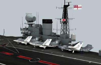 英国皇家海军胜利号航空母舰3D模型,MAX,FBX格式
