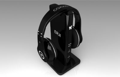 高保真头戴式耳机3D模型