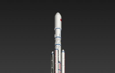 长征重载火箭3D模型