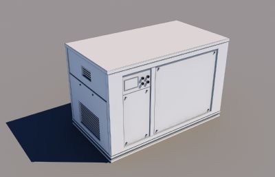 撬装式空压机3D模型
