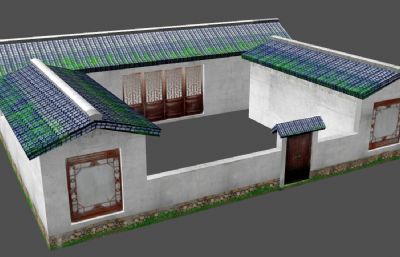 古代平民住宅maya,高清晰贴图版