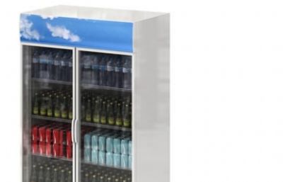 超市用冰箱、展示柜3D模型