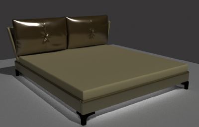 床加枕头maya模型,MB,OBJ格式模型