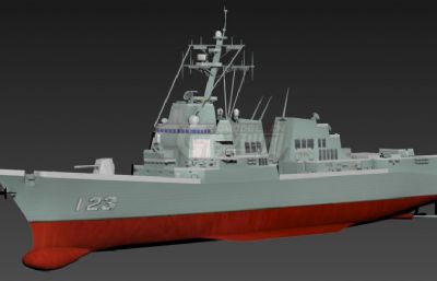 阿利伯克3型驱逐舰3D模型
