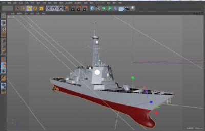日本海上自卫队金刚级驱逐舰C4D模型