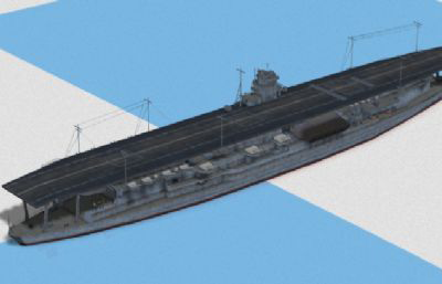 日本联合舰队赤城号航空母舰3D模型