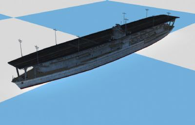 日本联合舰队赤城号航空母舰3D模型