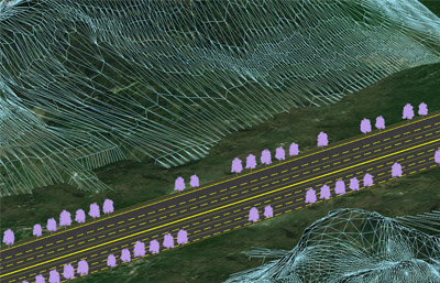 山间公路场景3D模型