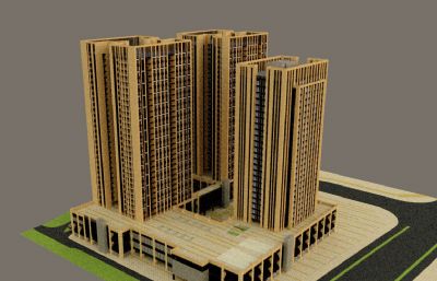 办公楼大厦su模型