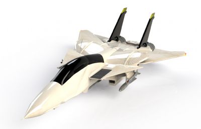 格鲁门F-14“雄猫”双发超音速多用途舰载战斗机solidworks图纸模型
