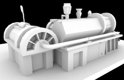 卡通工业风格小火车maya2018模型