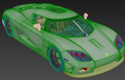 科赛尼科赛车跑车3D模型,MAX,FBX,OBJ格式