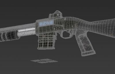 散弹枪3D模型,OBJ格式模型