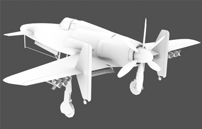 日本震电战斗机MAX,OBJ格式模型,无贴图