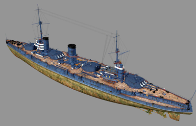 甘古特级战列舰OBJ模型