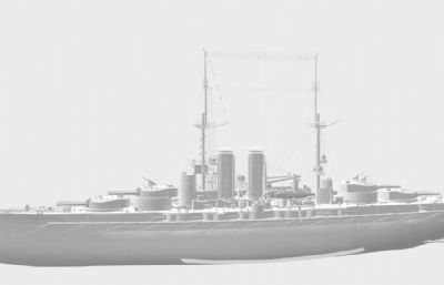 奥匈帝国海军联合力量级战列舰OBJ模型