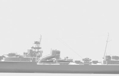 夕张号轻巡洋舰OBJ格式的模型