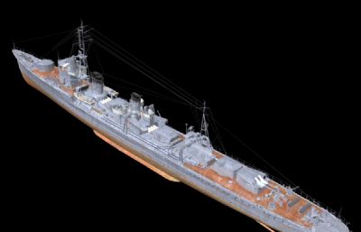 白露号驱逐舰OBJ模型
