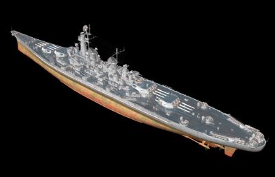 蒙大拿号战列舰OBJ模型