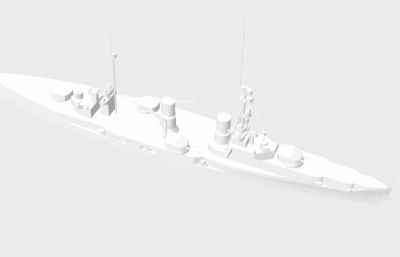 布吕歇尔号大型巡洋舰STL模型