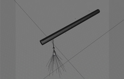 有玉带流苏的木质笛子C4D写实模型