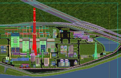 南海电厂一期3D模型