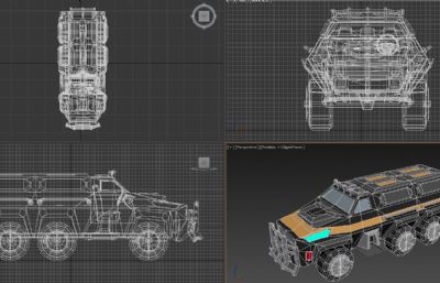 PLOY风格武装装甲车3D模型