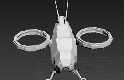 小型科幻飞行器3D模型低模