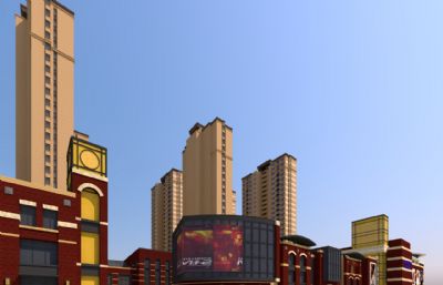 Shopping mall购物广场su模型
