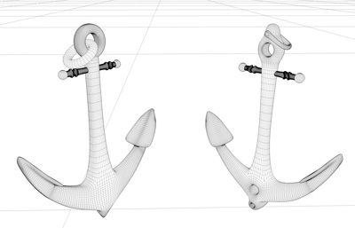 写实真实的两种船锚C4D模型,精细结构,Octane渲染