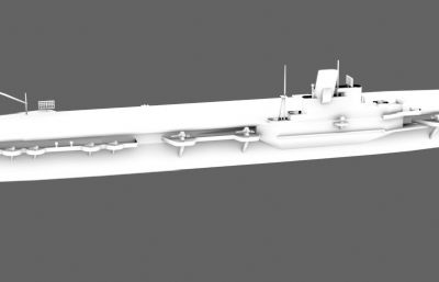 日本联合舰队飞鹰级航空母舰OBJ模型简模