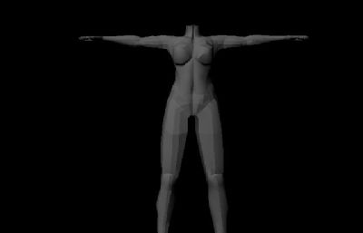 女性身體maya模型