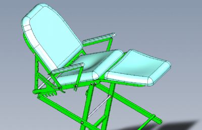 牙医诊所诊断椅子solidworks图纸模型,有IGS格式
