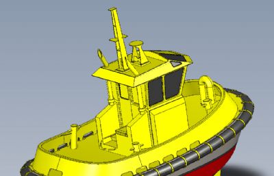 漁船拖船solidworks圖紙模型,還有IGS格式