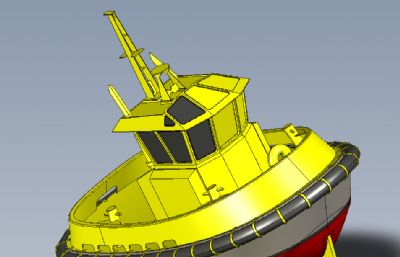渔船拖船solidworks图纸模型,还有IGS格式