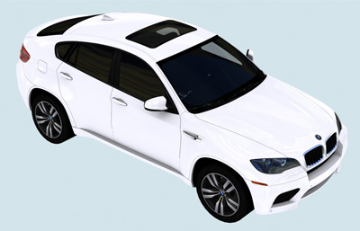 宝马BMW X63D模型,带内部细节,游戏汽车