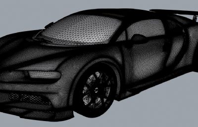 布加迪跑车3DM模型高模(网盘下载)