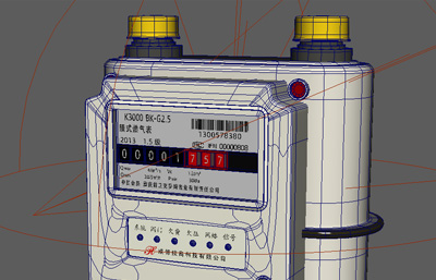 天然气燃气表maya2014模型，VRAY材质