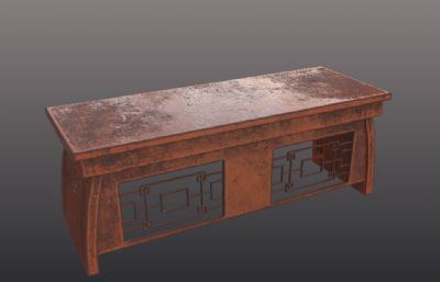 古时书桌OBJ模型