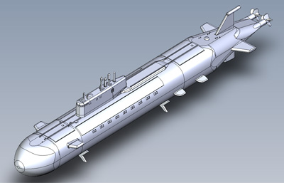 苏联核潜艇STEP格式图纸模型