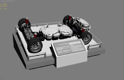 小车，汽车底盘3D模型