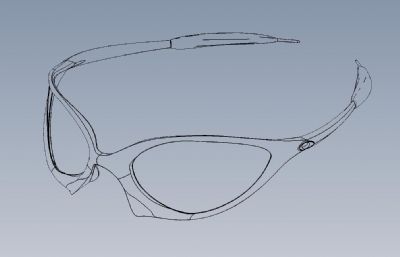 赛车眼镜solidworks图纸模型，SLDASM,STL格式模型