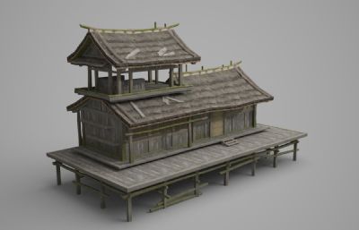 古建筑木板民居3D模型