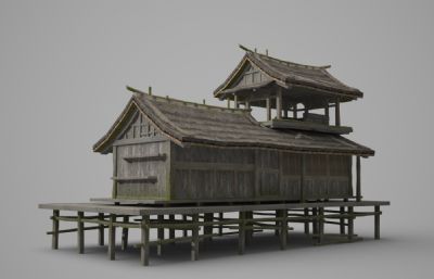 古建筑木板民居3D模型