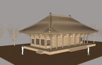 传统木结构中式建筑su模型