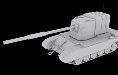 自行火炮,装甲炮3D模型白模