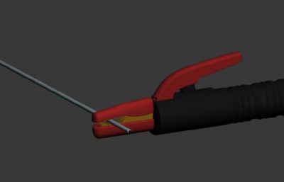 电焊枪+焊条3D模型