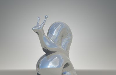 蜗牛水滴雕塑设计3D模型