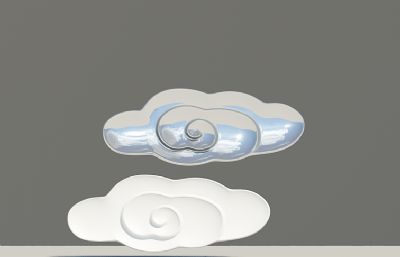 云朵雕塑设计3D模型