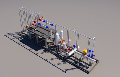 天然气站上游工艺气化装置3D模型